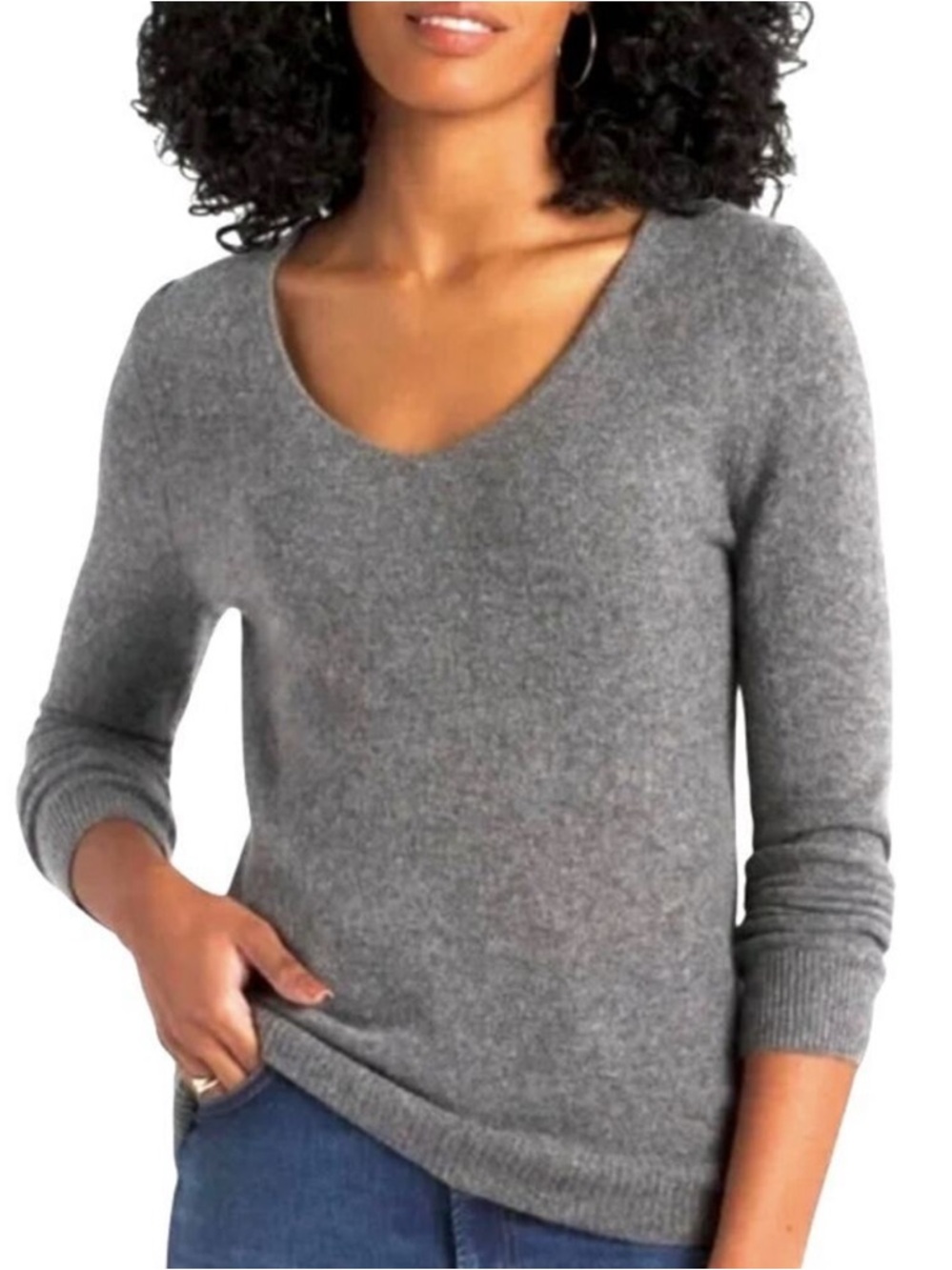 41 Hawthorn V-Neck Cashmere Sweater | Size 1X NWT